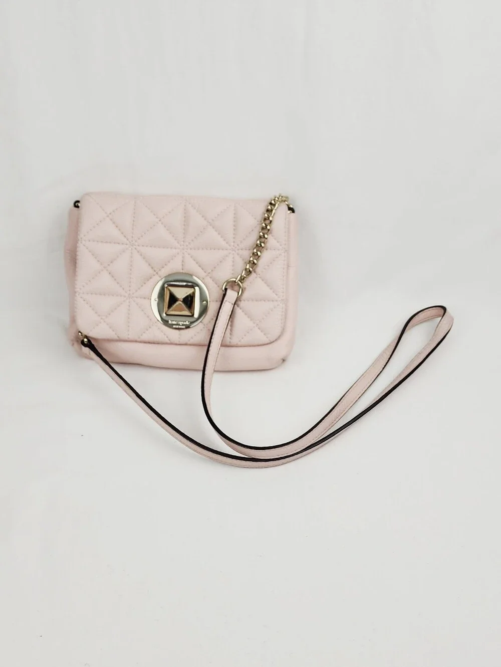 Kate Spade Naomi Quilted Leather Crossbody Bag in Blush Pink